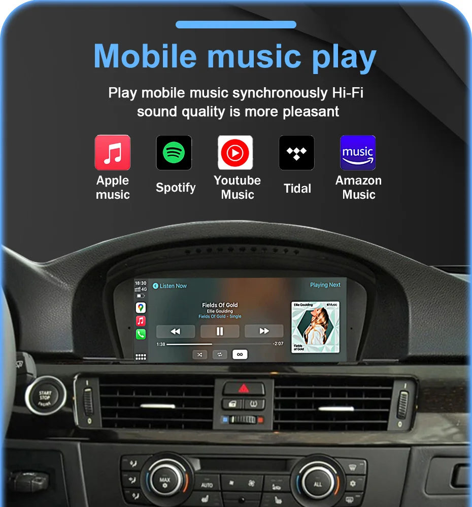 8.8" Car Multimedia linux Screen Carplay Android Auto For BMW 5/3 Series E60 E61 E63 E64 E90 E91 E92 2004-2012 autolink airplay
