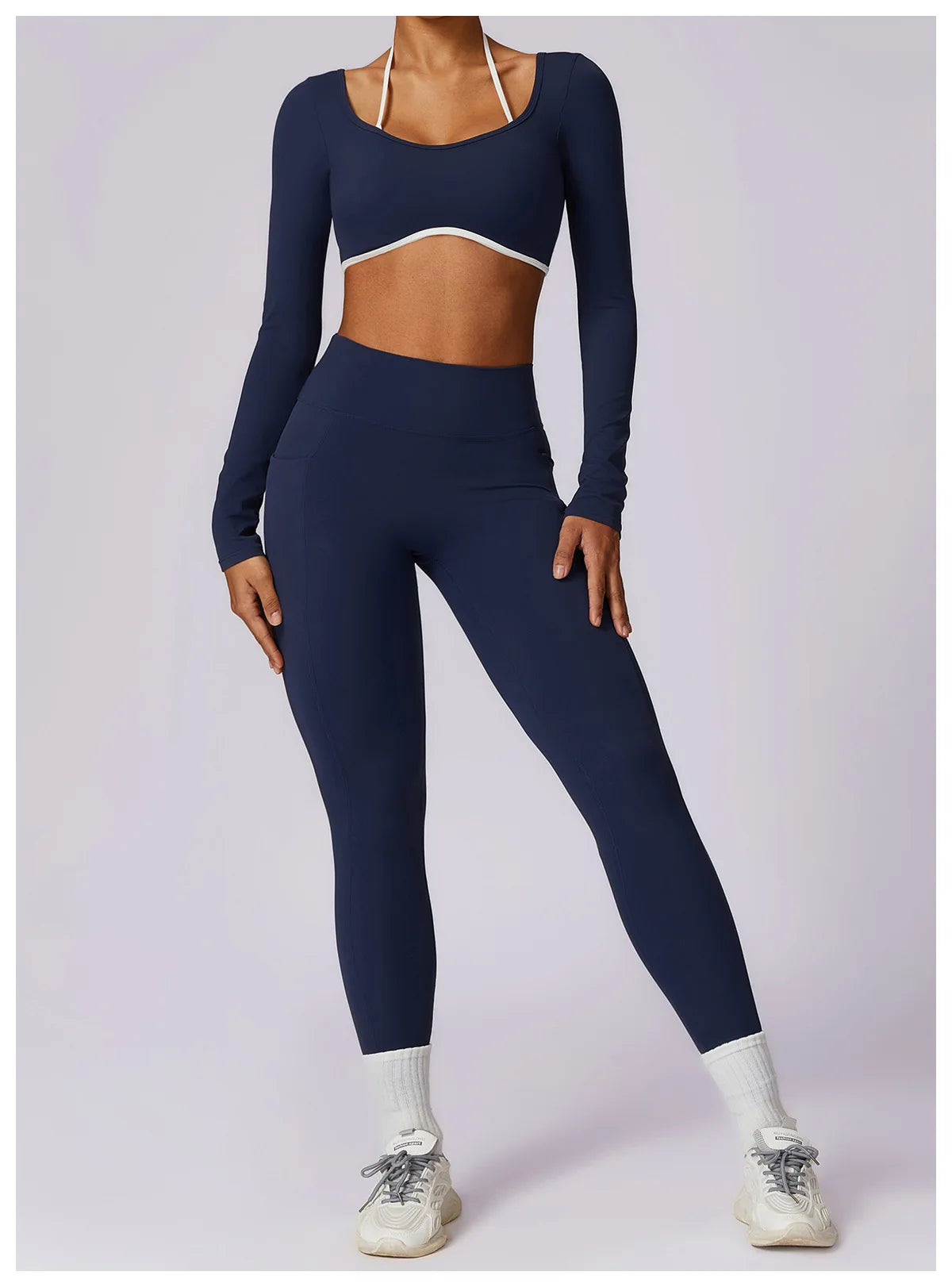 Women's Long Sleeve Top Hollowing Out Yoga Shirts Running T-Shirt Workout Running Fitness Gym Sports Top Training Crop Top