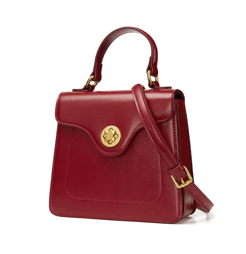 Luxury Handbag New PU Material Square Bag French Style Elegant Retro Single Shoulder Crossbody Bag Wedding Banquet Commuter