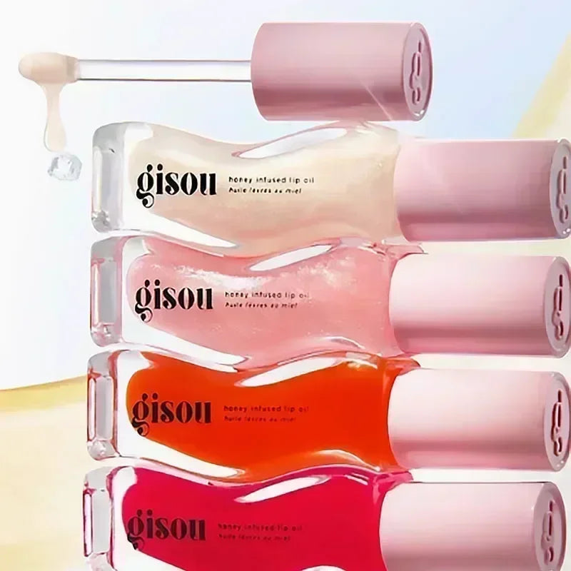 Gisou Moisturizing Glazed Plum Lip Balm Lip Oil Gloss Care Of The Lips Benetitnt For Lips Plumping Exfoliating Plumping Gloss