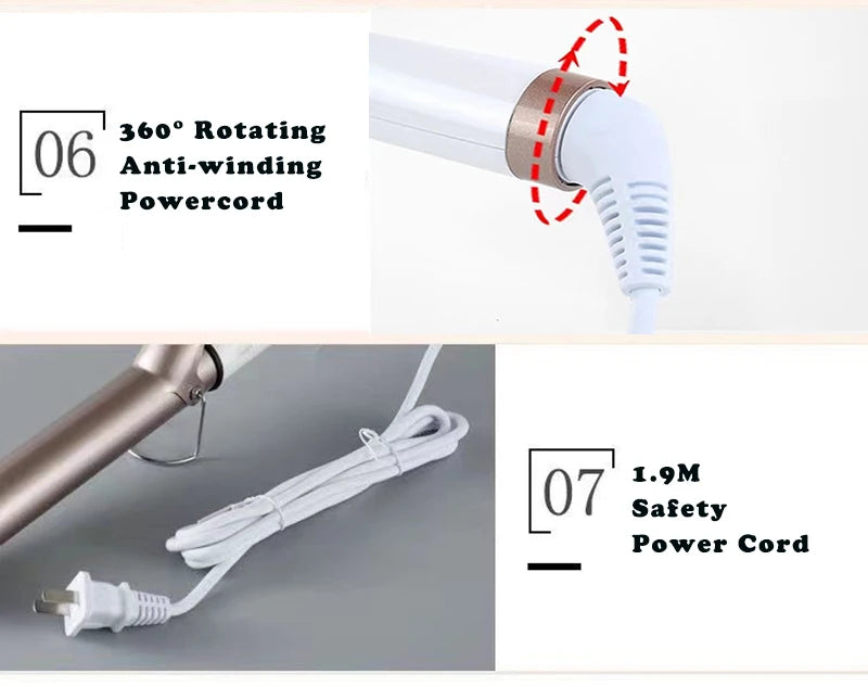 Hair Curlers Waves Electric Professional Ceramic Hair Curler Lcd Curling Iron Roller Curls Wand Waver Fashion Styling Tools