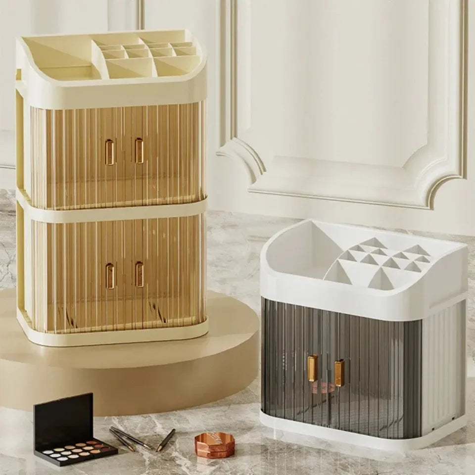 Makeup Storage Box Large Capacity Dressing Table Storage Rack Dust-proof Cosmetic Organizer Cosmetics Containe Drawer Organizer
