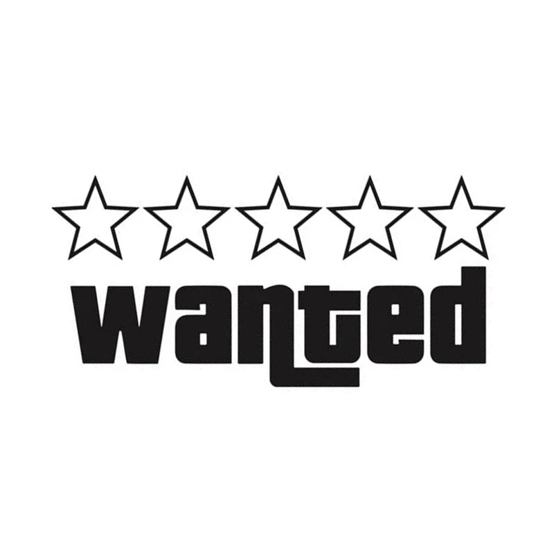 20*9cm Wanted Reflective Laser Car Sticker 3D Auto Sticker and Decals Reflective Car Decal Wholesale Car Styling Accessories