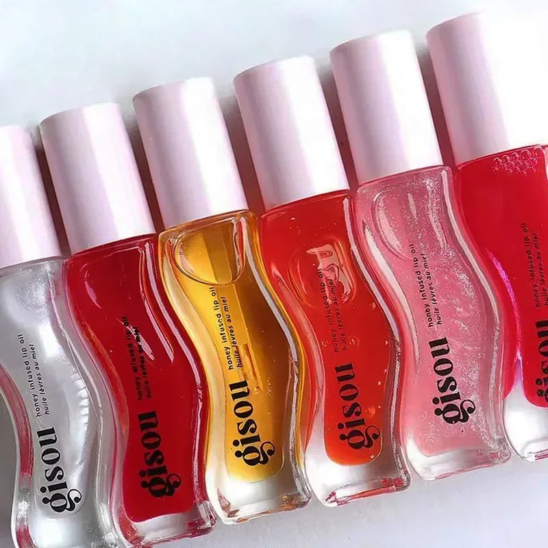 Gisou Moisturizing Glazed Plum Lip Balm Lip Oil Gloss Care Of The Lips Benetitnt For Lips Plumping Exfoliating Plumping Gloss
