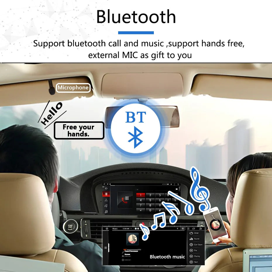 8.8" Car Multimedia linux Screen Carplay Android Auto For BMW 5/3 Series E60 E61 E63 E64 E90 E91 E92 2004-2012 autolink airplay