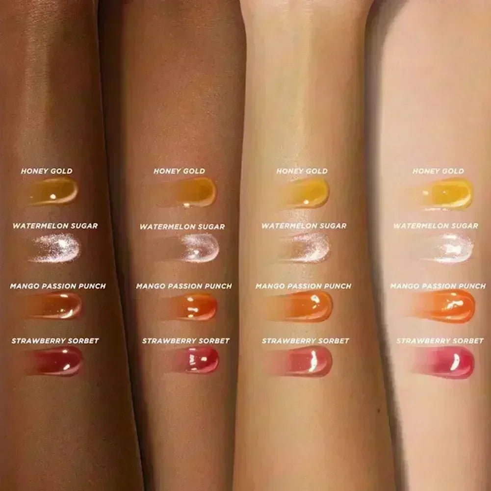 Gisou Moisturizing Glazed Plum Lip Balm Lip Oil Gloss Care Of The Lips Benetitnt For Lips Plumping Exfoliating Plumping Gloss