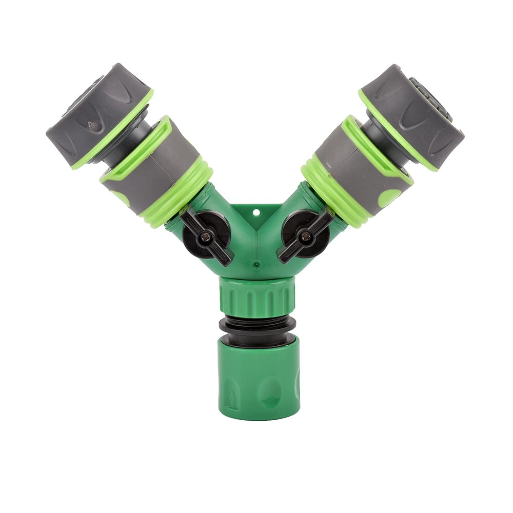 1/2 3/4 Thread 2-way Tap Hose Water Splitter Garden Tap Y Splitter Watering Fittings Adjustable Switch Joints