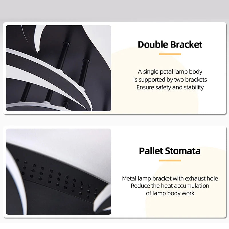 Hot Ceiling Lamp Adjustable Brightness Mobile Phone APP Control Cold and Warm Light Art Decoration Lights