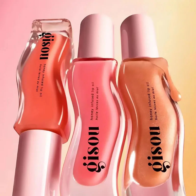 Gisou Moisturizing Glazed Plum Lip Balm Lip Oil Gloss Care Of The Lips Benetitnt For Lips Plumping Exfoliating Plumping Gloss