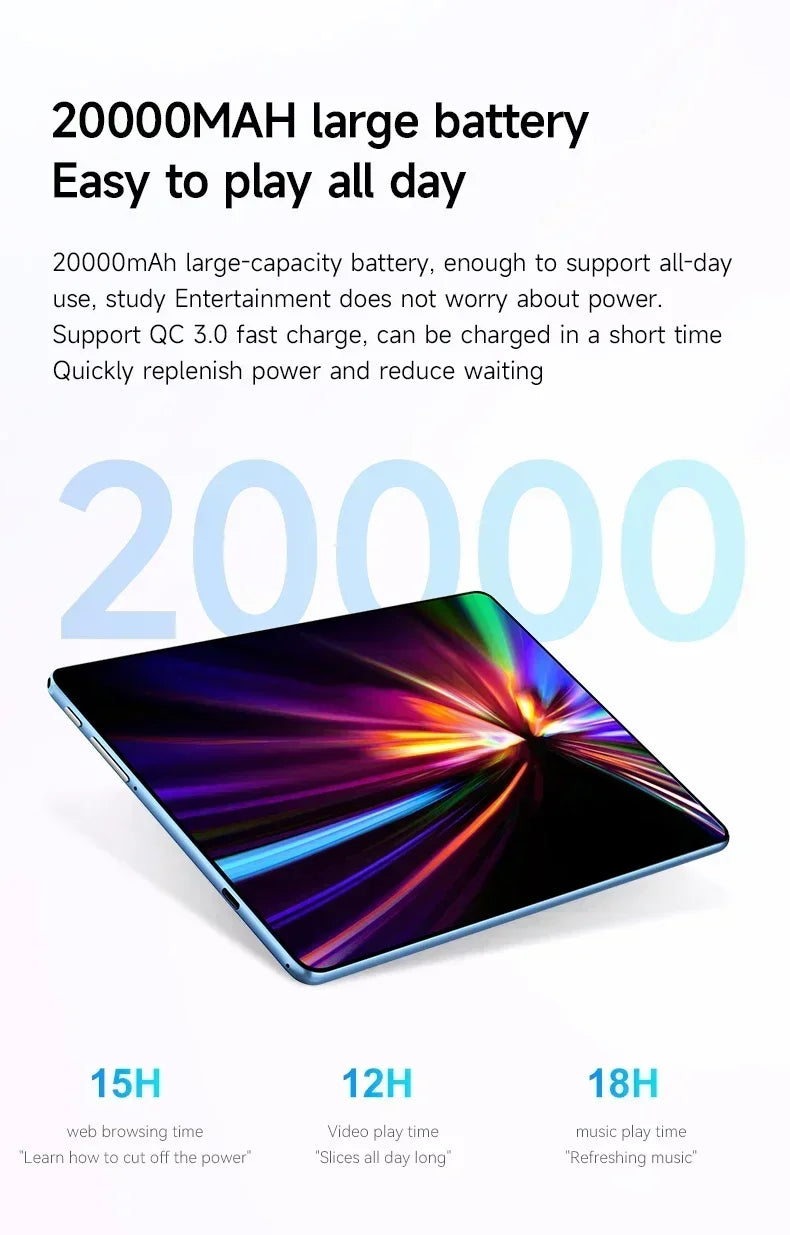 Original Tablet iPad Air Pro 12 Inch 22GB RAM 2TB ROM tablet Android 14 Core Pad Tablet PC Phone Dual Wifi tablette android