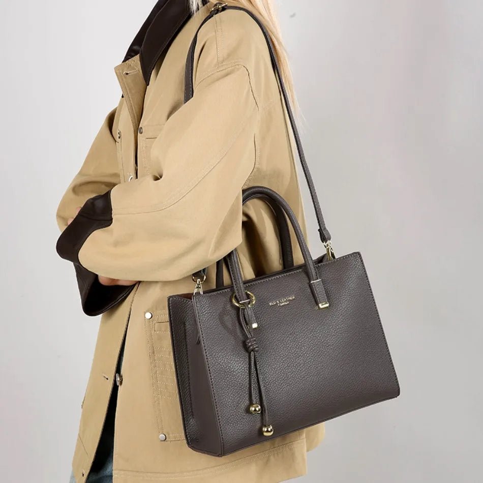 Genuine Brand Top Quality Pu Leather Handbag Women's Tote Messenger Sac Designer Large Capacity 3 Levels Shoulder Crossbody Bags