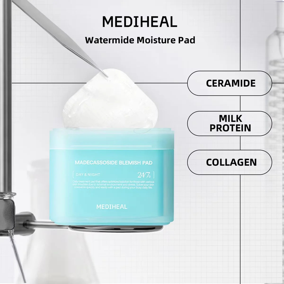 MEDIHEAL Pad,Instant-Use Sheet,Daily Care Cloths,Extended Moisturizing,Rapid Routine,Potent Quenching,K-Beauty,Korean Makeup