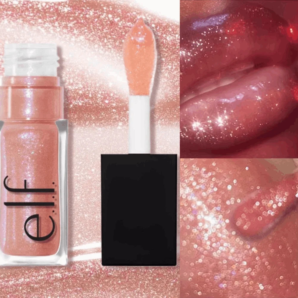 Lip Gloss Shiny Crystal - Long-Lasting Lustrous Lip Color Hydrating Non-Sticky Gluten-Free Beauty Cosmetic for Daily Makeup Look