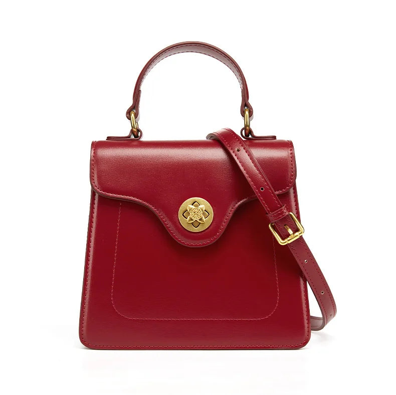 Luxury Handbag New PU Material Square Bag French Style Elegant Retro Single Shoulder Crossbody Bag Wedding Banquet Commuter