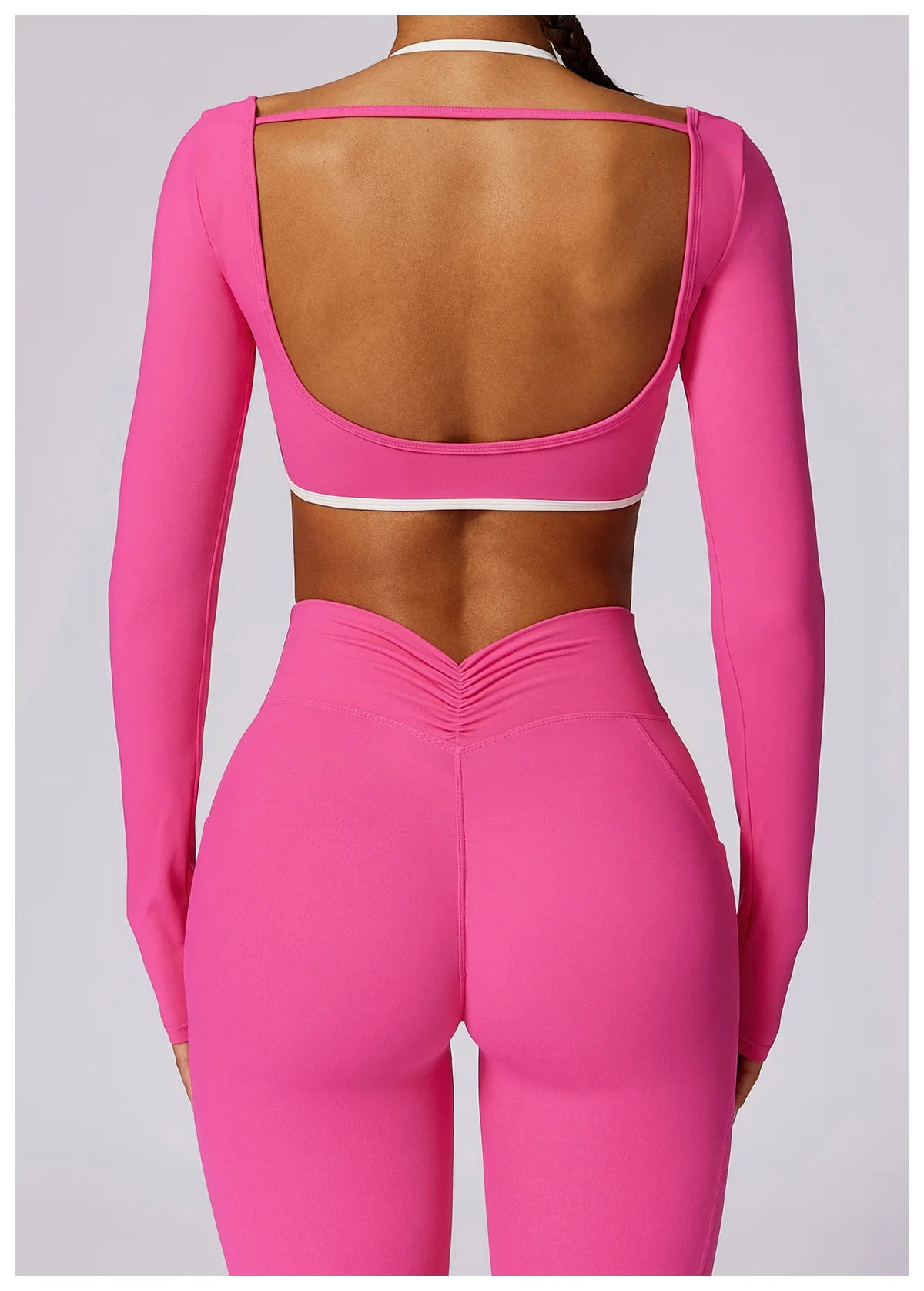 Women's Long Sleeve Top Hollowing Out Yoga Shirts Running T-Shirt Workout Running Fitness Gym Sports Top Training Crop Top