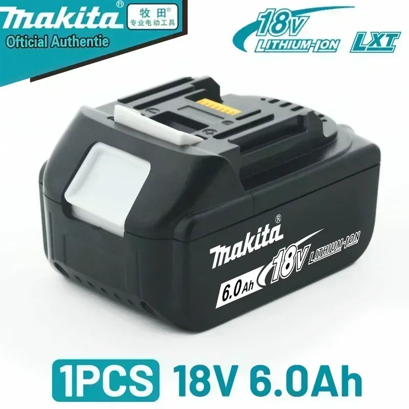 Original Makita 18V battery 6.0Ah Two Batteries One Charger Fast Charge DC18RC+BL1860B  makita outillages kit complet