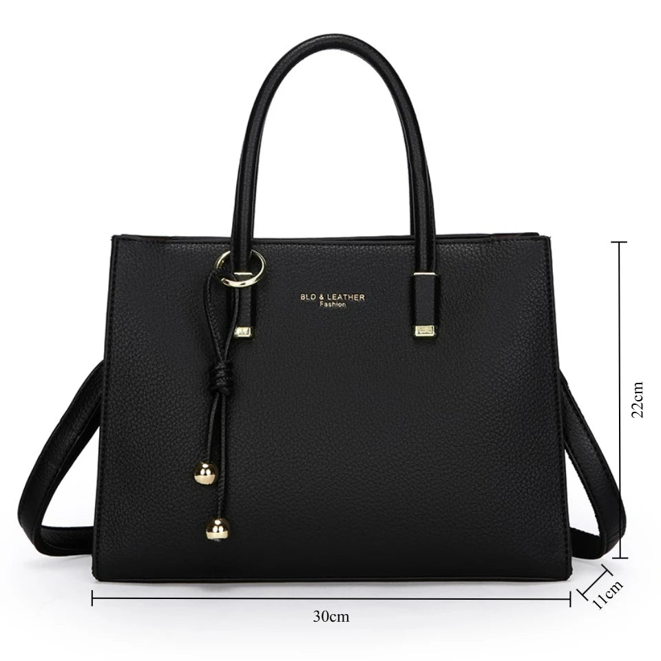 Genuine Brand Top Quality Pu Leather Handbag Women's Tote Messenger Sac Designer Large Capacity 3 Levels Shoulder Crossbody Bags