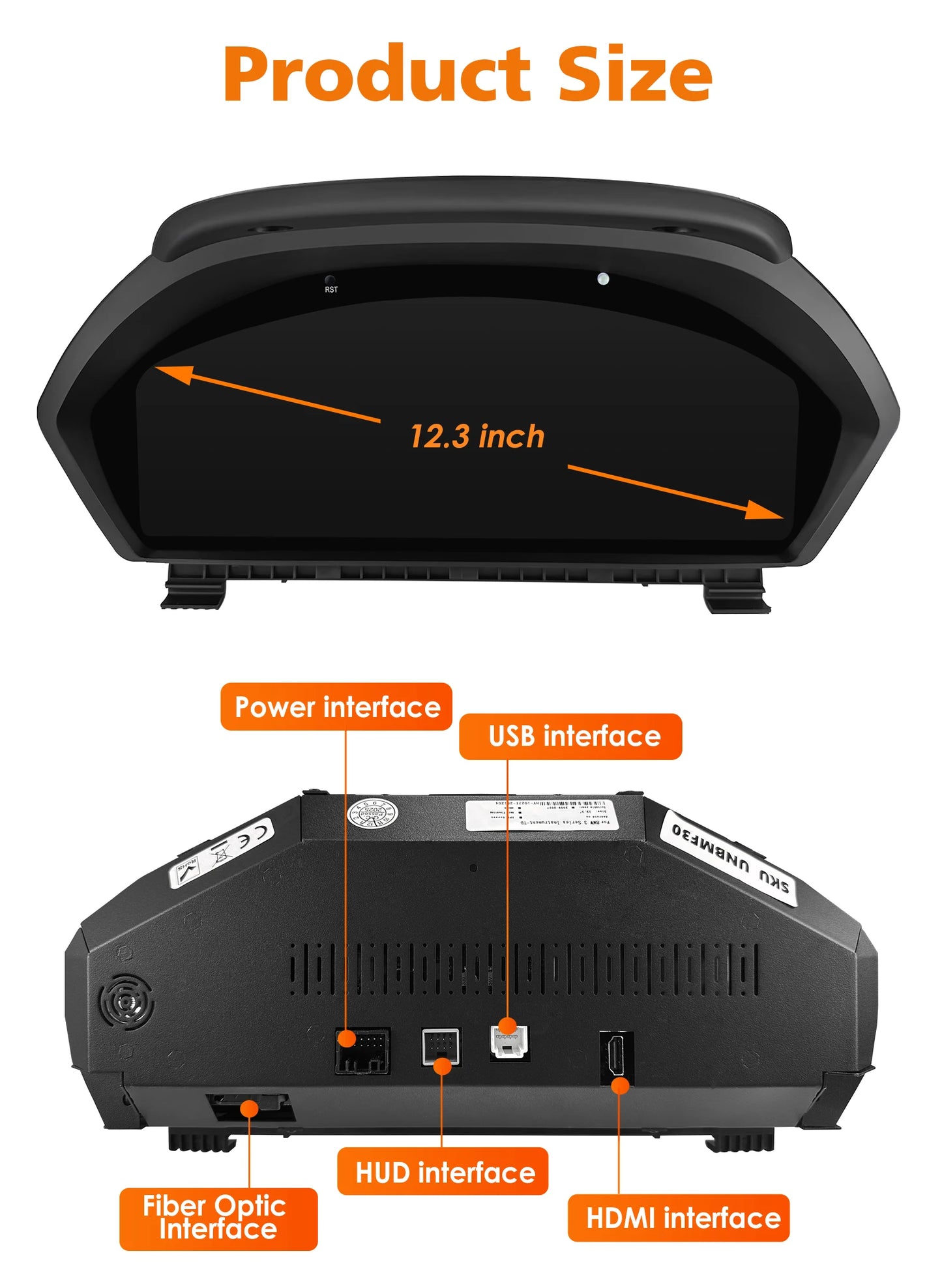 12.3 "Digital Instrument Cluster Dash Panels For BMW 3 Series F30/F31/GT-F34 NBT/EVO/ BMW 4 Series F32/F33/F36(2013-2020)NBT/EVO
