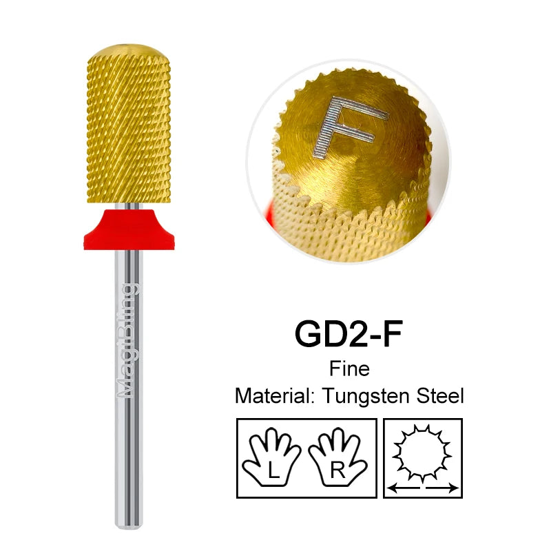 Milling Cutter Golden Carbide Nail Drill Bits For Electric Nail Drill Manicure Machine Pedicure Nail Files Accessories