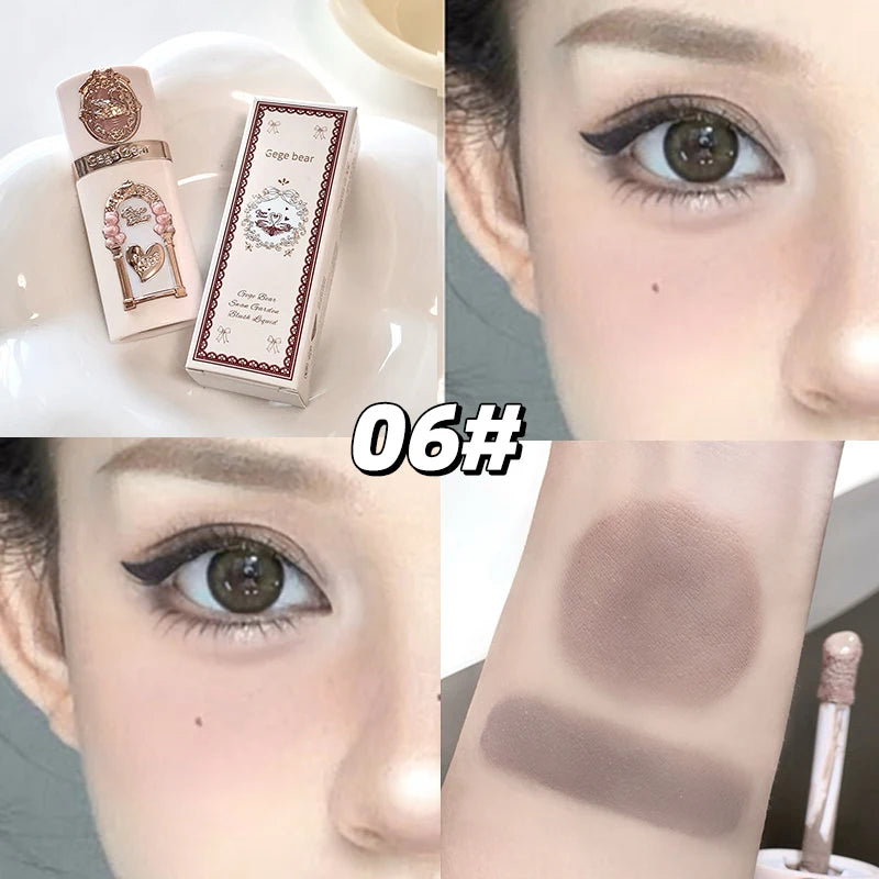 Gege bear Strawberry Cupid Pink Pop Set Velvet Matte Lip Cream Pressed Powder Liquid Blush Set Long Lasting Lightweight Makeu