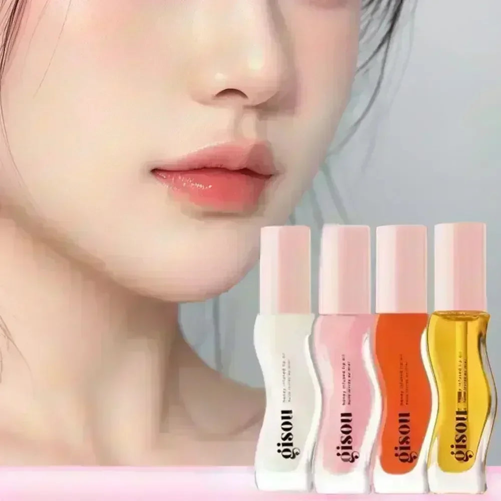 Gisou Moisturizing Glazed Plum Lip Balm Lip Oil Gloss Care Of The Lips Benetitnt For Lips Plumping Exfoliating Plumping Gloss
