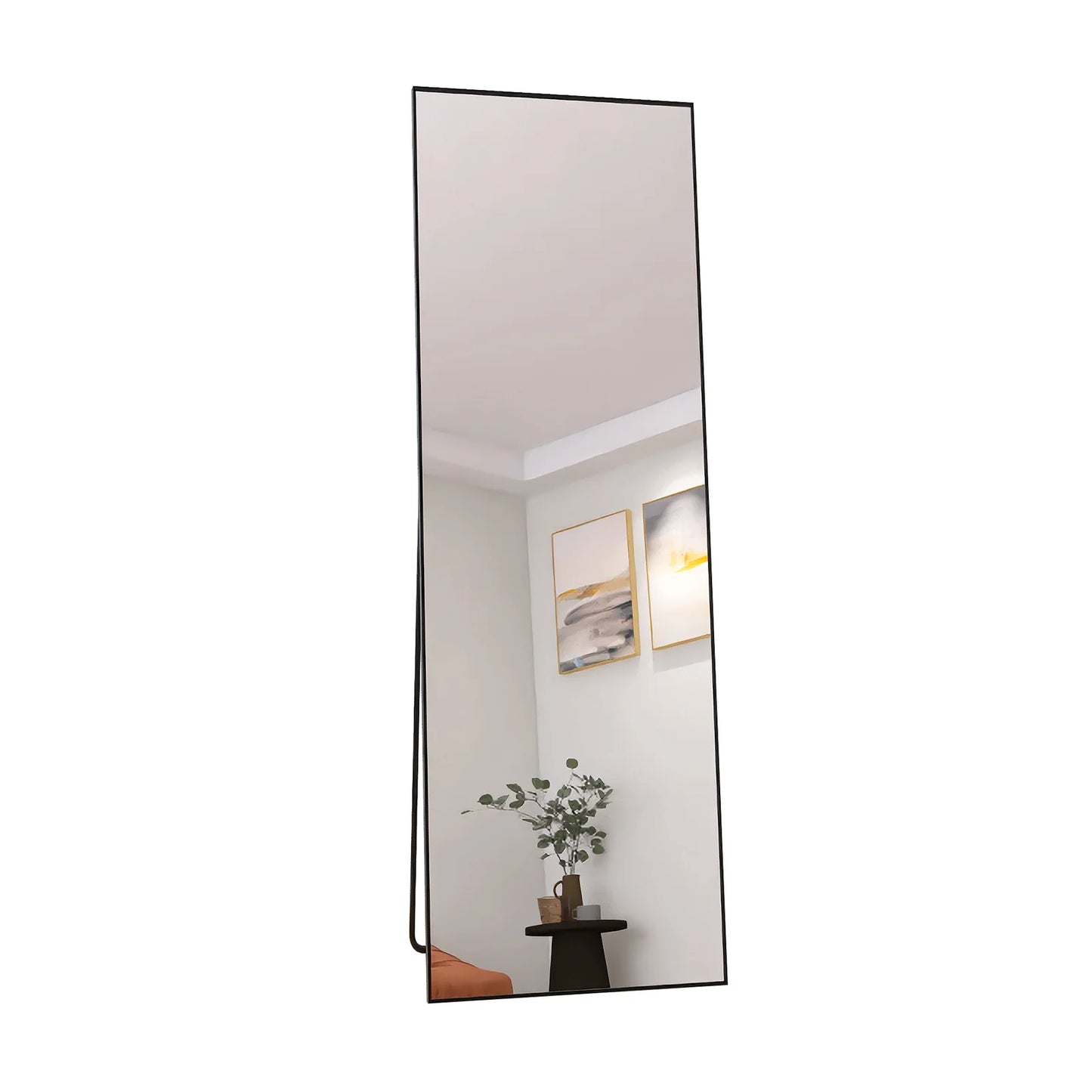 Comanlai Large Floor Mirror,HD Rectangle Full Body Mirror,Tempered Glass Standing Mirror with Aluminium Alloy Frame for Bathroom