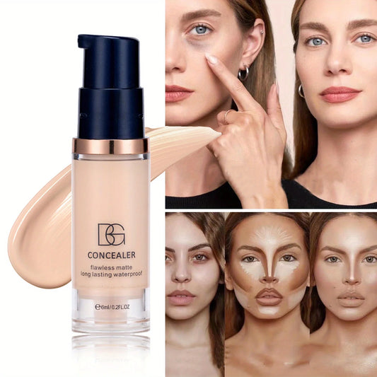 5 Color Liquid Concealer Matte Makeup Full Coverage of Pores Invisible Concealer Natural Nude Skin Tone Long-lasting Oil Control