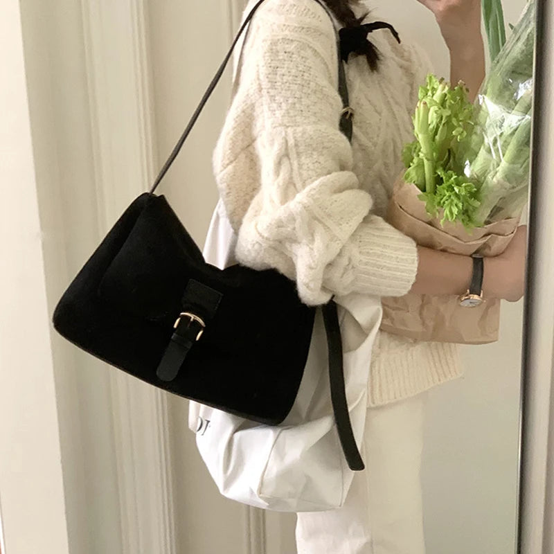 Matte Leather Large Capacity Handbag Female Underarm Shoulder Bag Fashion Messenger Crossbody Bags for Women Luxury Design Totes