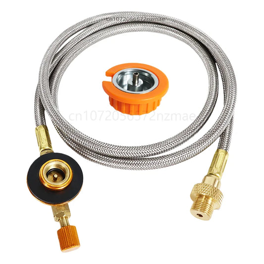 Outdoor Camping Gas Adapter Butane Burner Tube Thread Converter Gas Torch Welding Fire Maker Adapter Camping Baking Barbecue