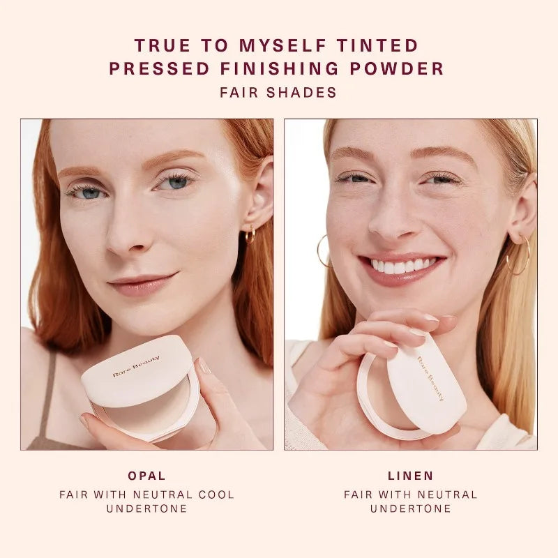Rare Beauty True To Myself Tinted Pressed Finishing Powder Instantly Blur Smooth Reduce Shine and Set Makeup With Natural Finish