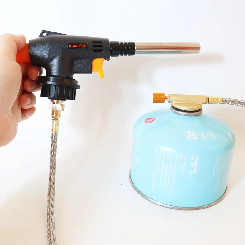 Outdoor Camping Gas Adapter Butane Burner Tube Thread Converter Gas Torch Welding Fire Maker Adapter Camping Baking Barbecue