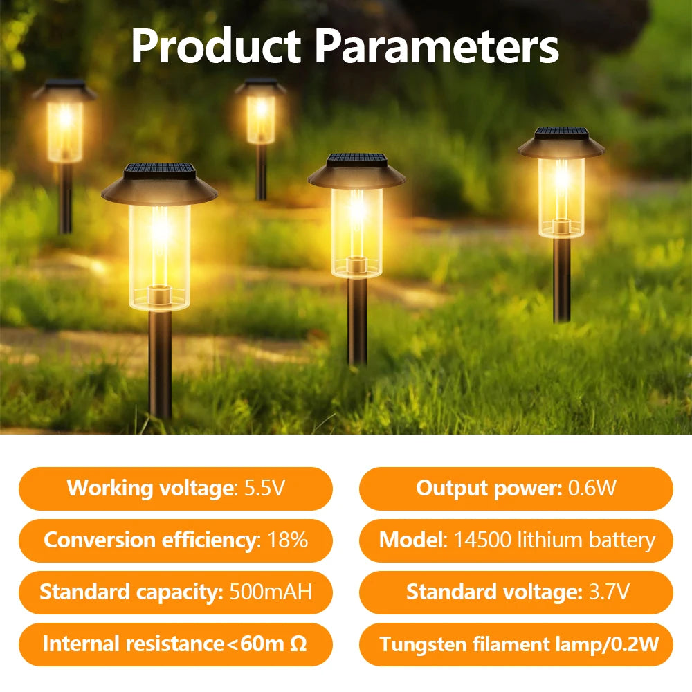 LED Solar Pathway Lights Outdoor Bright Solar Powered Landscape Lighting Waterproof Garden Lights Yard Lawn Patio Walkway Decor