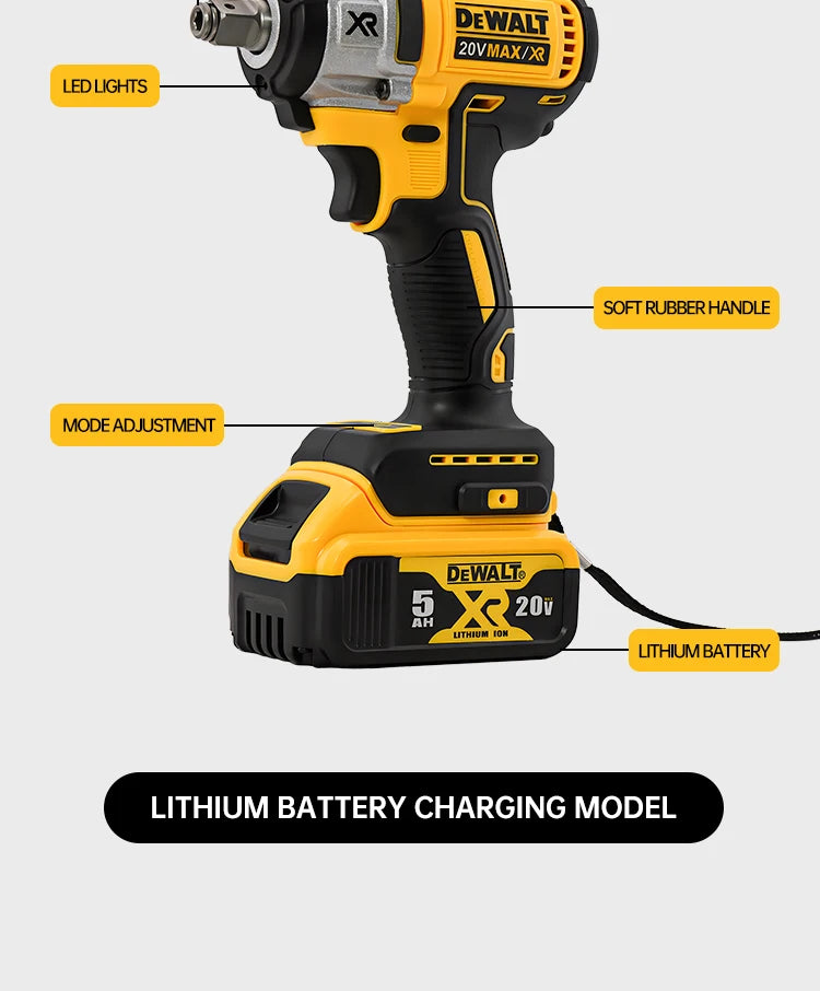 Dewalt DCF880 3300RPM Brushless Impact Wrench High Torque Cordless Electric Wrench Tire Repair Tool Rechargeable Power Tools
