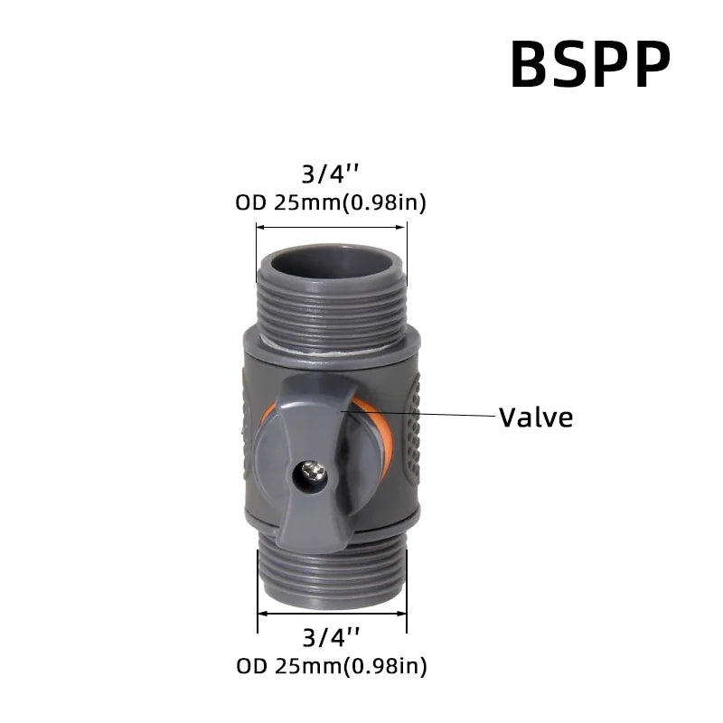 1-Pcs 1/2" 3/4" 1" Garden Hose Quick Connect Adapters -EU BPS Threaded Fittings for Faucets, Spray Guns & Watering Systems