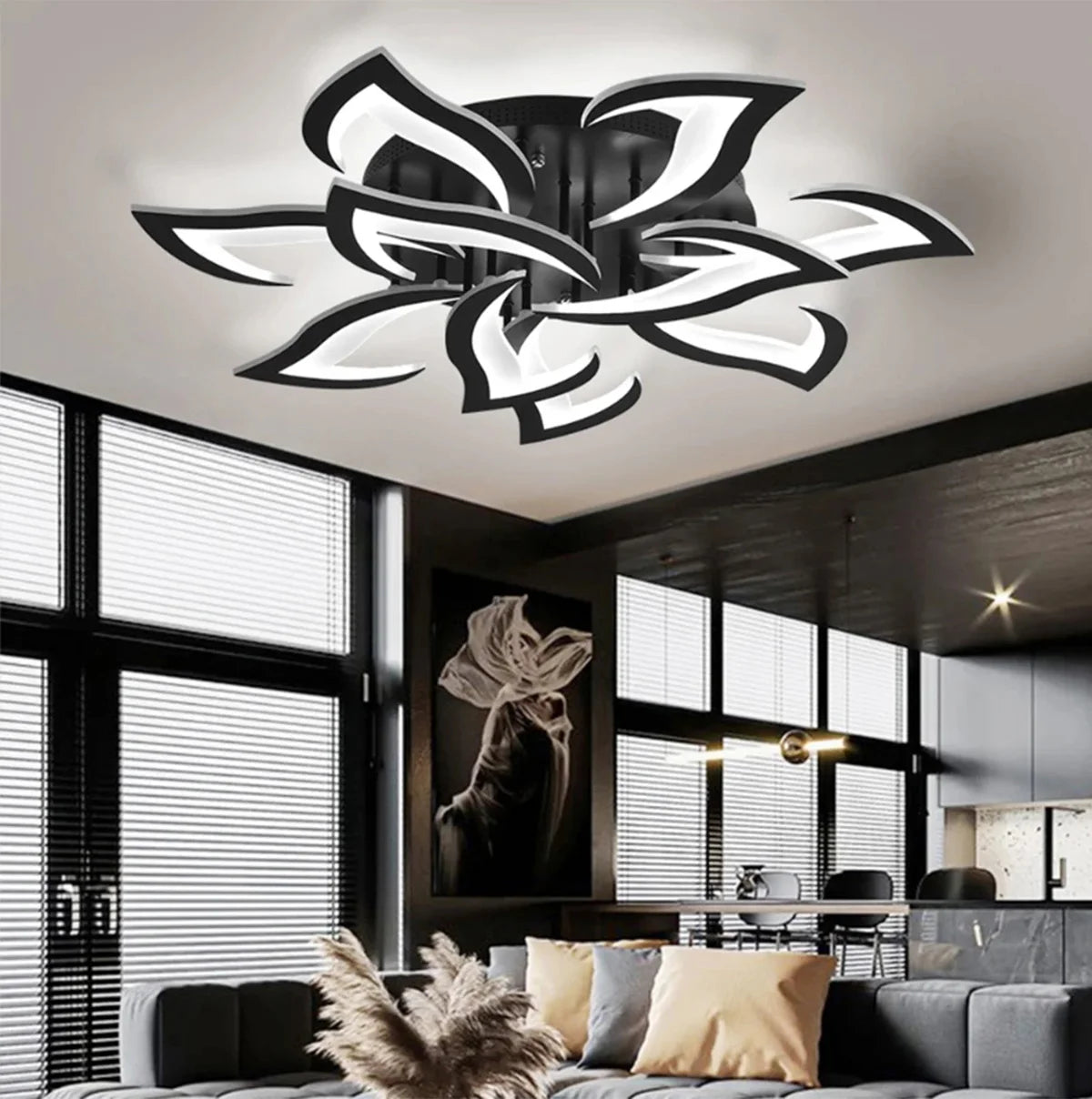 Hot Ceiling Lamp Adjustable Brightness Mobile Phone APP Control Cold and Warm Light Art Decoration Lights