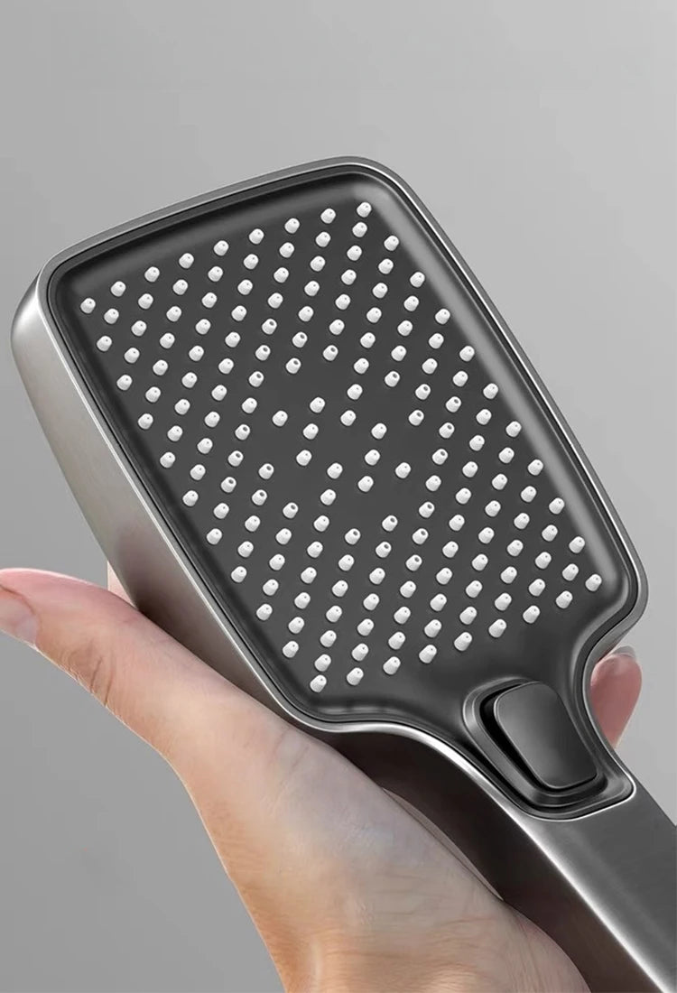 Bathroom Shower Faucet System with Lights Tempered Glass Shower Set Digital Display Copper Mixer Shower Faucet Set