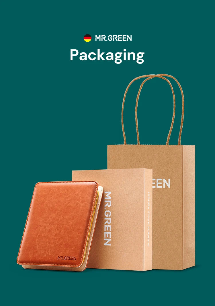 MR.GREEN Manicure Set 12 In 1 Full Function Kit Professional Stainless Steel Pedicure Sets With Leather Portable Case Idea Gift