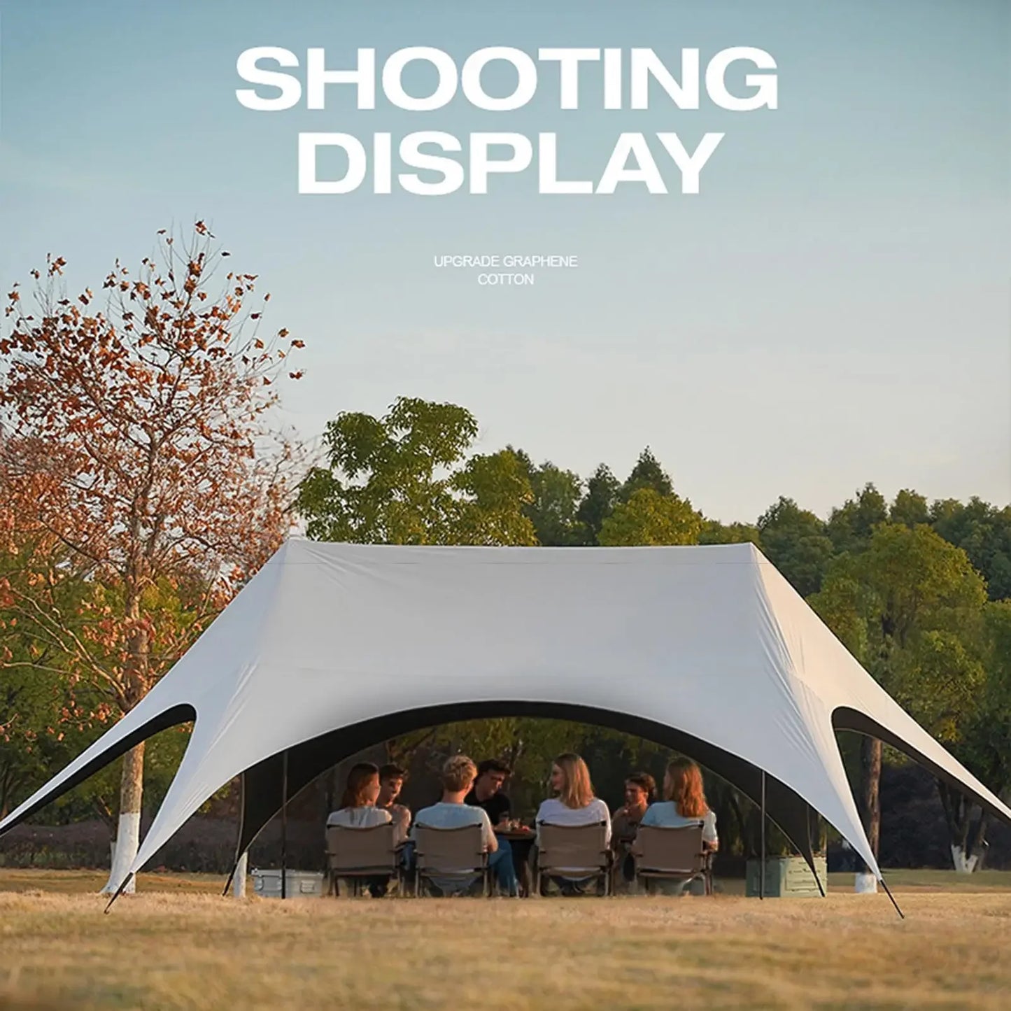 ACamping Gazebo Hexagonal Rainproof Shelter Foldable Quick-opening Windproof Butterfly Picnic Outdoor Shade Tent Outdoor Camping