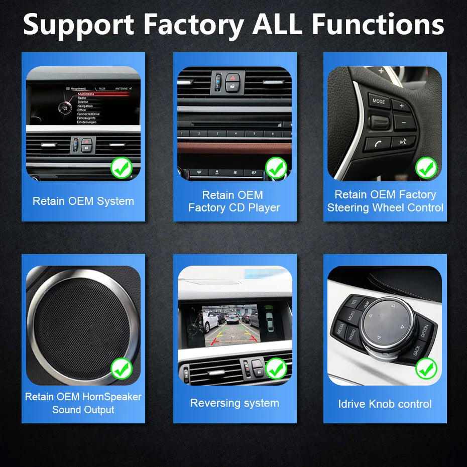 8.8" Car Multimedia linux Screen Carplay Android Auto For BMW 5/3 Series E60 E61 E63 E64 E90 E91 E92 2004-2012 autolink airplay