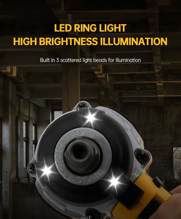 Dewalt DCF880 3300RPM Brushless Impact Wrench High Torque Cordless Electric Wrench Tire Repair Tool Rechargeable Power Tools