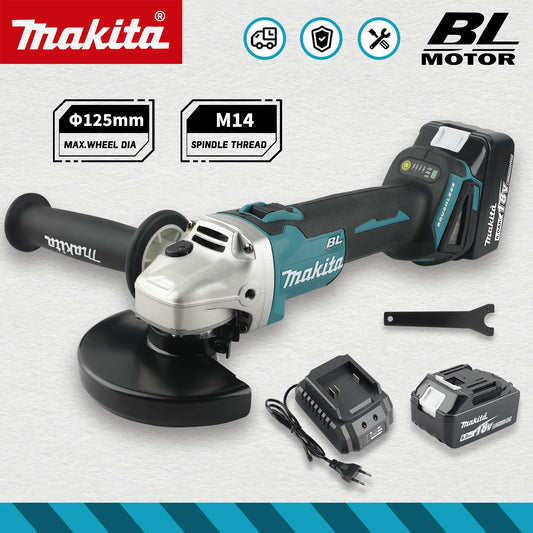 Makita DGA506 18V 125mm Charging Angle Grinder Electric Polishing Machine Brushless Metal Grinding and Cutting Machine