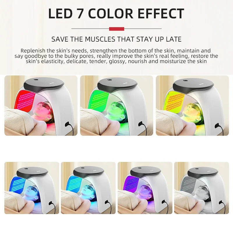 Cold And Hot Nano Water Supplement Spray Spectrometer Colorful Dynamic Red Light PDT Photon Rejuvenation Mask Beauty Instrument