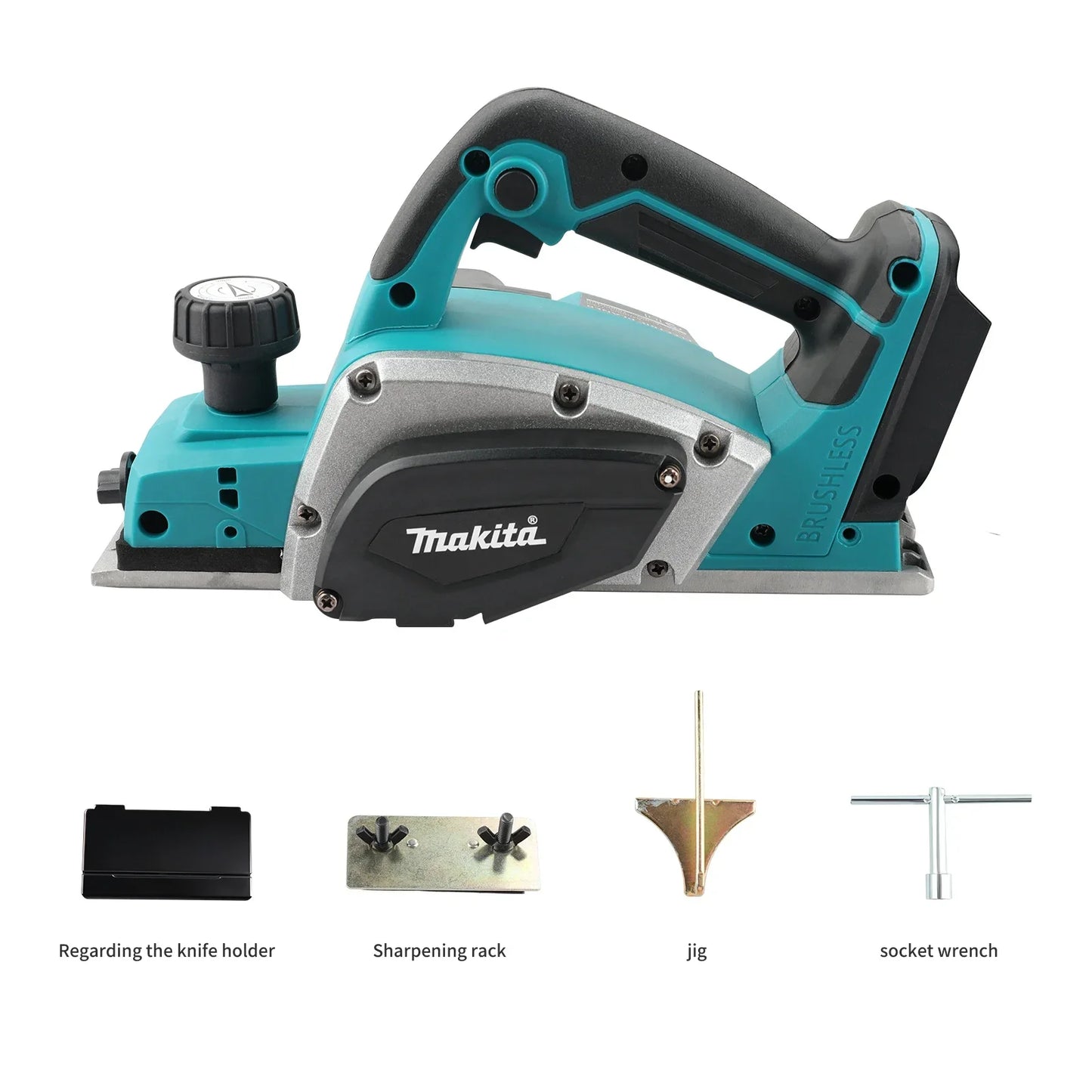 Makita Electric Planer:82mm Planing Width,15000rpm,650W Power,2.5mm Cutting Depth,Ergonomic Grip forDIY Woodworking&Board Making