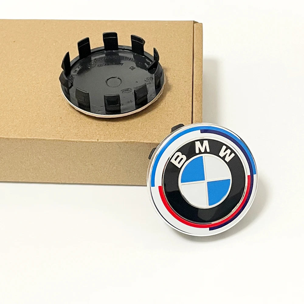 4PCS BMW Wheel Center Caps 68mm 56mm Blue white hubcap for BMW E46 E90 E30 F10 F30 X5 X3 E39 F25 E60 E91 E87 M Car Accessories 1