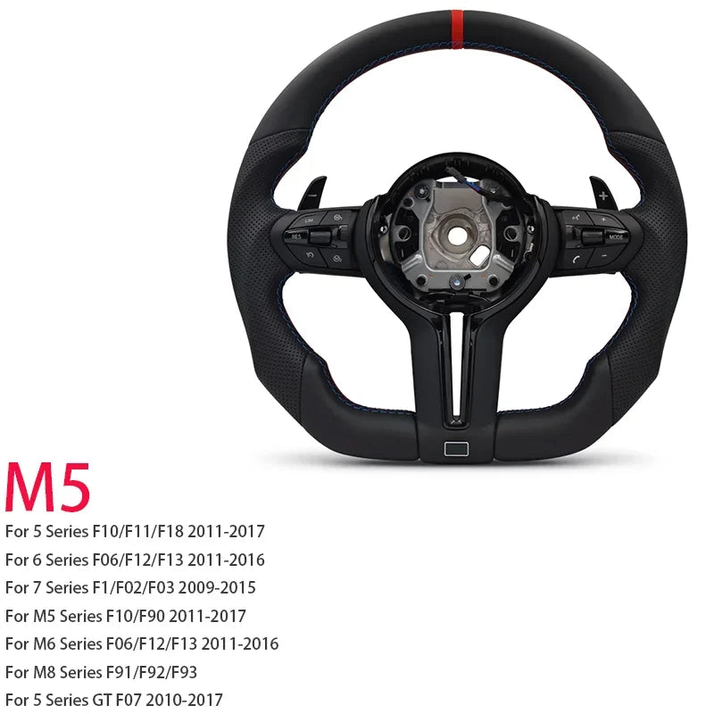 M Sport Steering Wheel for BMW Flat Bottom F01 F06 F10 F11 F12 F20 F21 F22 F25 F26 F30 F31 F32 F33 F34 F36 M3 F80 M4 F82 M5 F90
