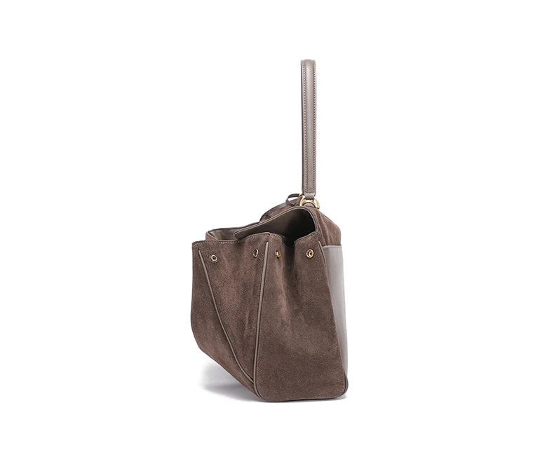 2025 Autumn Winter Women's Suede genuine leather Bag Shoulder Handbag Large Capacity Single Tote Bag Handbag Luxury Designer Bag