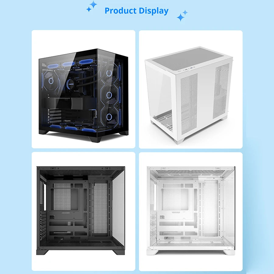 Power train Dreamland PRO ATX motherboard PC gaming 360 water-cooled Sea view room Double-sided glass gaming computer case