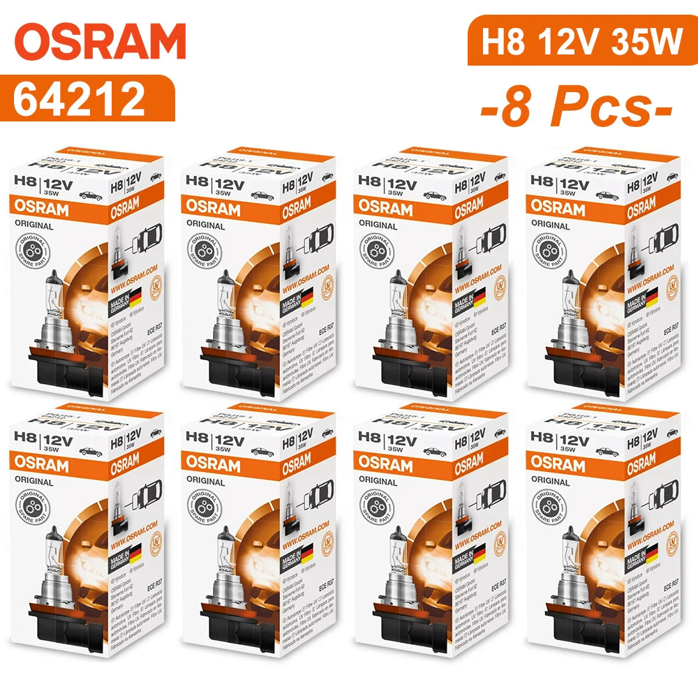OSRAM H8 12V 35W PGJ19-1 64212 Original Light Car Halogen Fog Lamp Auto Bulb 3200K Standard Headlight Made In Germany