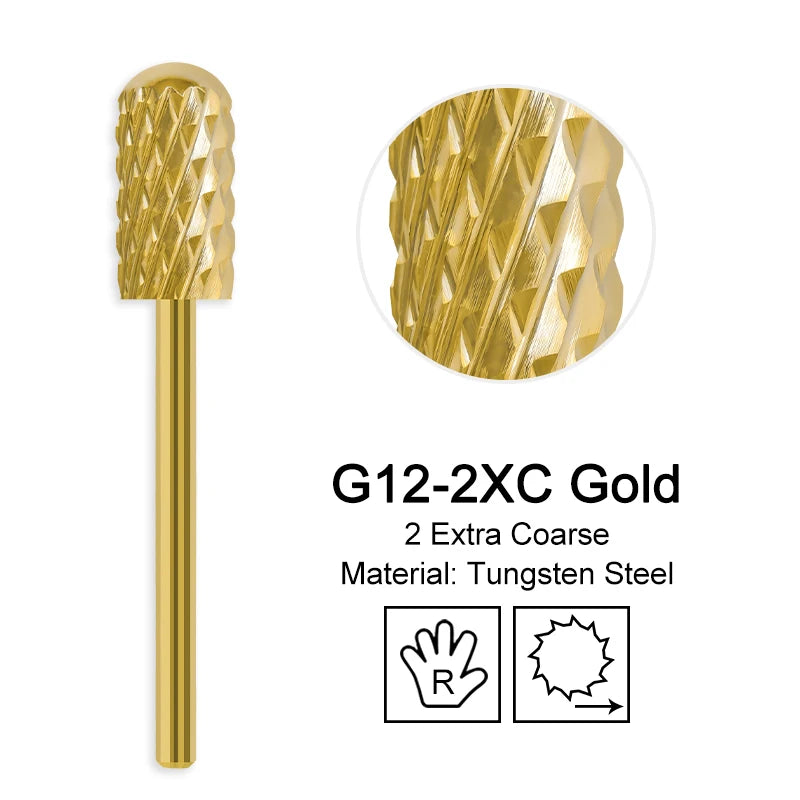 Milling Cutter Golden Carbide Nail Drill Bits For Electric Nail Drill Manicure Machine Pedicure Nail Files Accessories