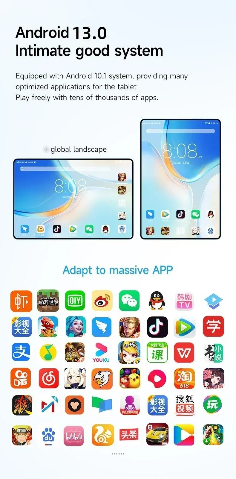 Original Tablet iPad Air Pro 12 Inch 22GB RAM 2TB ROM tablet Android 14 Core Pad Tablet PC Phone Dual Wifi tablette android